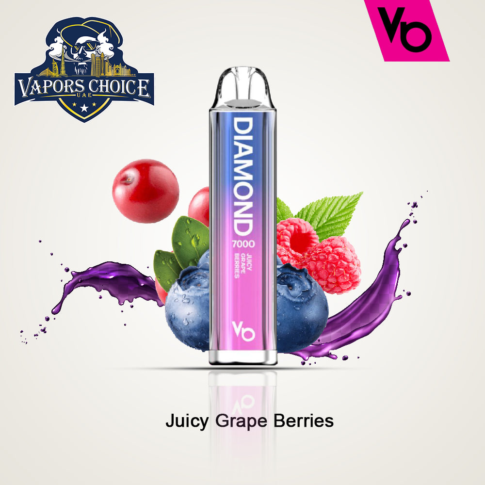 Diamond (20mg) 7000 PUFFS - DISPPOSABLE VAPE by Vapes Bars Juicy Grape Berries UAE Abu Dhabi & Ras Al-Khaimah